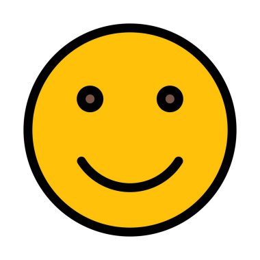 Gülümseyen yüz beyaz arka plan üzerinde izole ifade