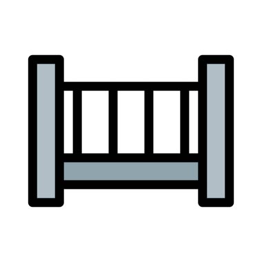 Beyaz arka plan üzerinde yürümeye başlayan çocuk beşik uyku vektör çizim