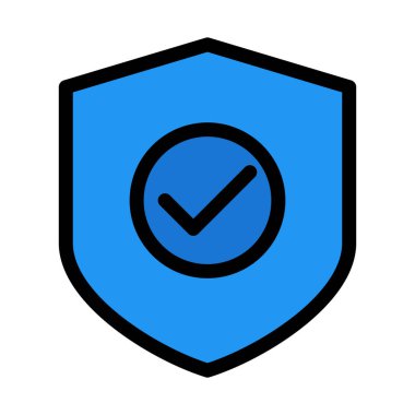 Sistem güvenlik etkin vektör çizim beyaz arka plan üzerinde