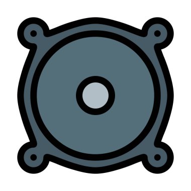 Araba Sub Woofer basit soyut vektör çizim 