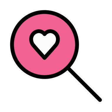 Arama aşk ortağı, basit soyut vektör çizim 