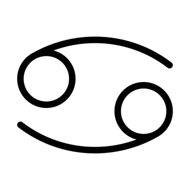 Kanser Astroloji işareti beyaz arka plan üzerinde illüstrasyon vektör