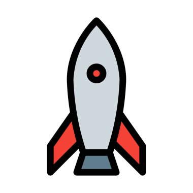 Roket veya füze, basit soyut vektör çizim 
