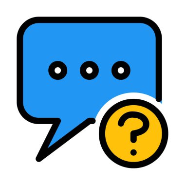 Beyaz arka plan üzerinde bilinmeyen sohbet veya ileti vektör çizim