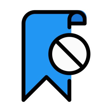 Görevden veya geçersiz yer işareti vektör çizim beyaz arka plan üzerinde