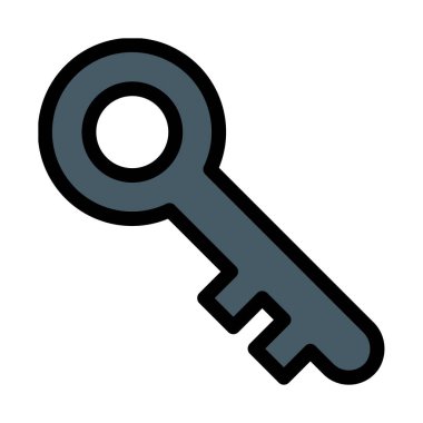 Güvenlik kilidi anahtarı, basit simgesi