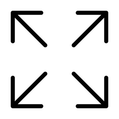 Beyaz arka plan üzerinde izole pencere boyutunu büyüt