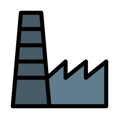 Birim fabrika üretim, illüstrasyon vektör