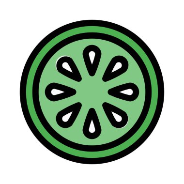 Göz Bakımı salatalık vektör çizim beyaz arka plan üzerinde