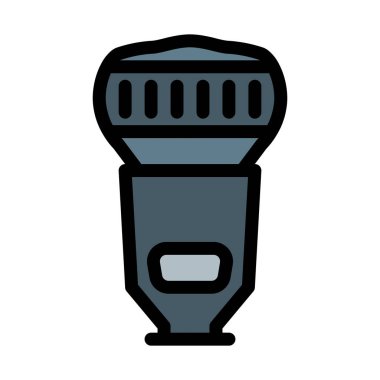 Dış kamera Flash vektör çizim beyaz arka plan üzerinde