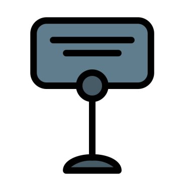 Özel amaçlı tabela, basit soyut vektör çizim 