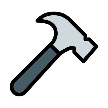 Çekiç onarım aracı beyaz arka plan üzerinde izole