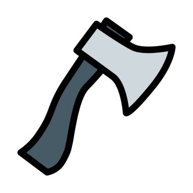 İnşaat balta beyaz arka plan üzerinde izole kesme