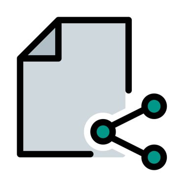 Paylaş dosya düğmesi, basit soyut vektör çizim 