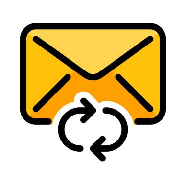 Yenileme veya eşitleme posta basit vektör çizim