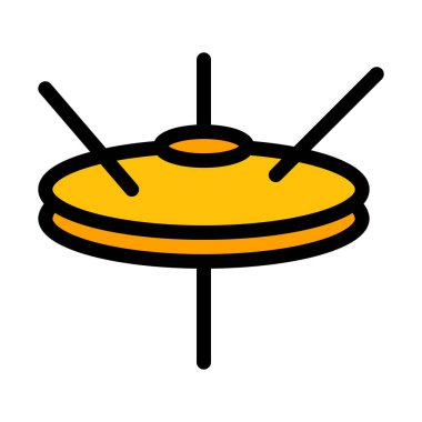 Zil Drumset enstrüman basit vektör çizim