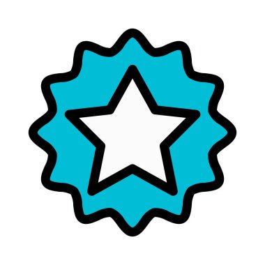 Yıldız şekli rozet vektör çizim 