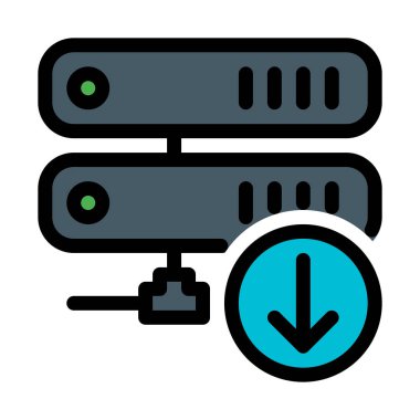 Sunucu durumu aşağı, basit soyut vektör çizim 