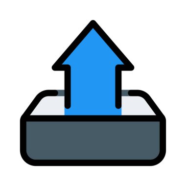 Posta giden kutusu simge vektör çizim 