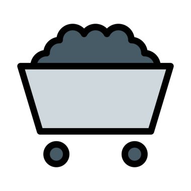 Kömür madenciliği sebebiyle, vektör çizim