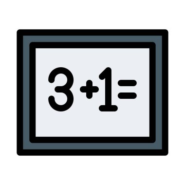 Matematik sınıf kurulu, basit soyut vektör çizim 