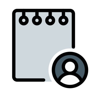 Kullanıcı kişisel not, vektör çizim