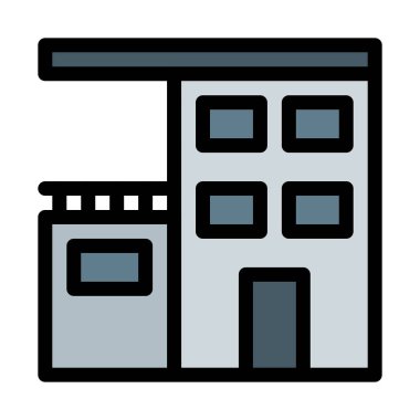 Beyaz arka plan üzerinde izole modern tasarım Villa