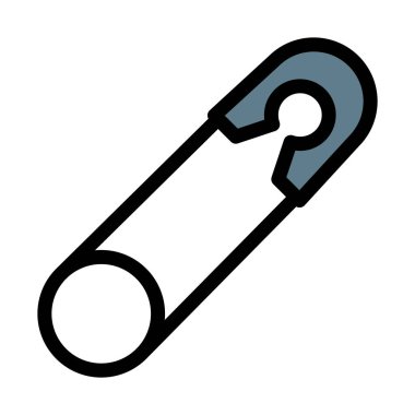 Çengelli iğne veya küçük, basit soyut vektör çizim 