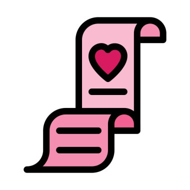 Ortak mektup, basit simge seviyorum