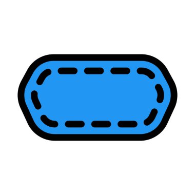 Tasarım basit vektör çizim ile kesik çizgili çerçeve