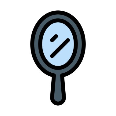 Oval el ayna vektör çizim