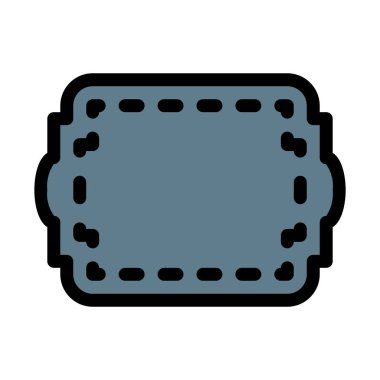 dikdörtgen kare, basit simgesi