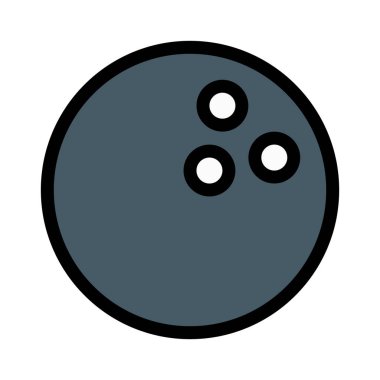 Bowling topu oyun vektör çizim beyaz arka plan üzerinde