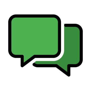 Dikdörtgen konuşma balonları, basit simgesi