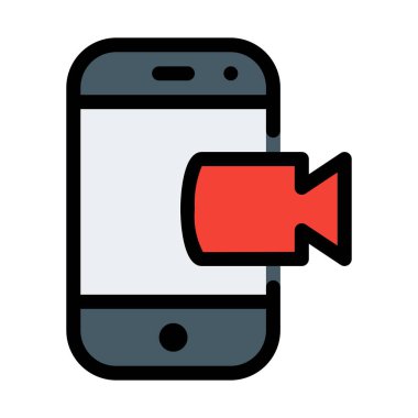 Telefon Video kamera vektör çizim