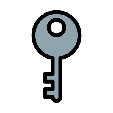 Ana kapı anahtar vektör çizim beyaz arka plan üzerinde