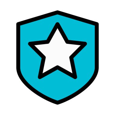 Yıldız kalkan koruma vektör çizim 