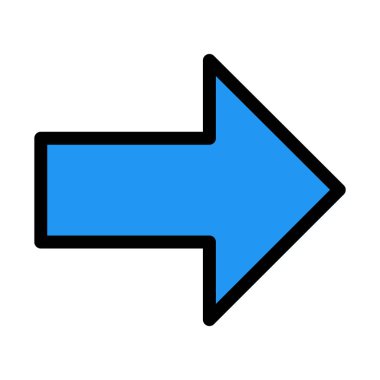 Sağ tarafta beyaz arka plan üzerinde izole ok