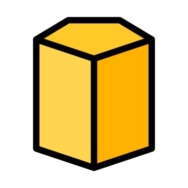 Katı Pentagonal şekli vektör çizim