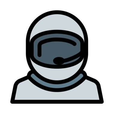 Astronot uzay giysisi vektör çizim beyaz arka plan üzerinde