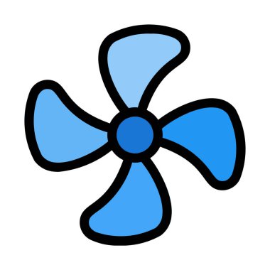 Electrial Fan kanatları, basit simgesi