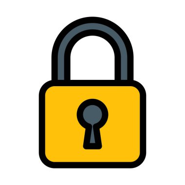 Güvenli asma kilit güvenlik, basit simgesi