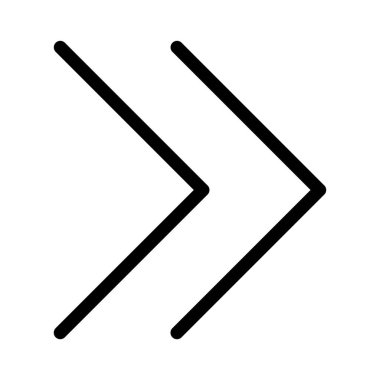 Beyaz arka plan üzerinde izole çift sağ ok