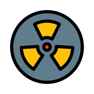 Radyoaktif Nükleer işareti vektör çizim