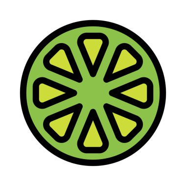 Dilimlenmiş limon parça, vektör çizim