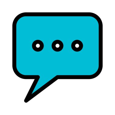 Beyaz zemin üzerine sohbet veya ileti balonu vektör çizim