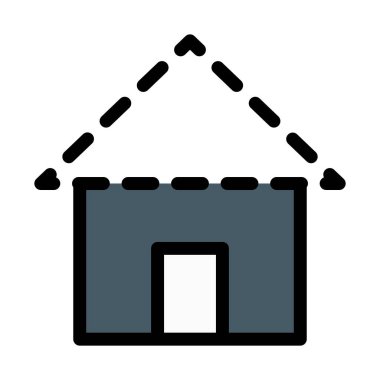 evin çatı planı üzerinde izole beyaz arka plan