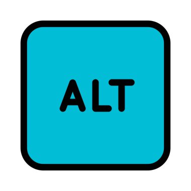 Bilgisayar Alt anahtar vektör çizim beyaz arka plan üzerinde