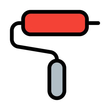 Boya rulo fırça aracı vektör çizim