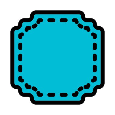 kare kesikli çerçeve vektör çizim 